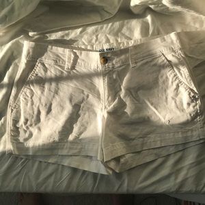 White khaki shorts